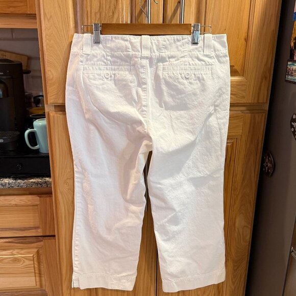 Lilly Pulitzer Palm Beach Fit Capri Pants Women’s 8 White Cotton EUC - Picture 2 of 13